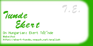 tunde ekert business card